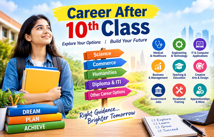 Indian student exploring career options and courses after Class 10