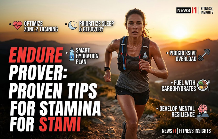 Endure longer featuring endurance runner, stamina training, and healthy habits