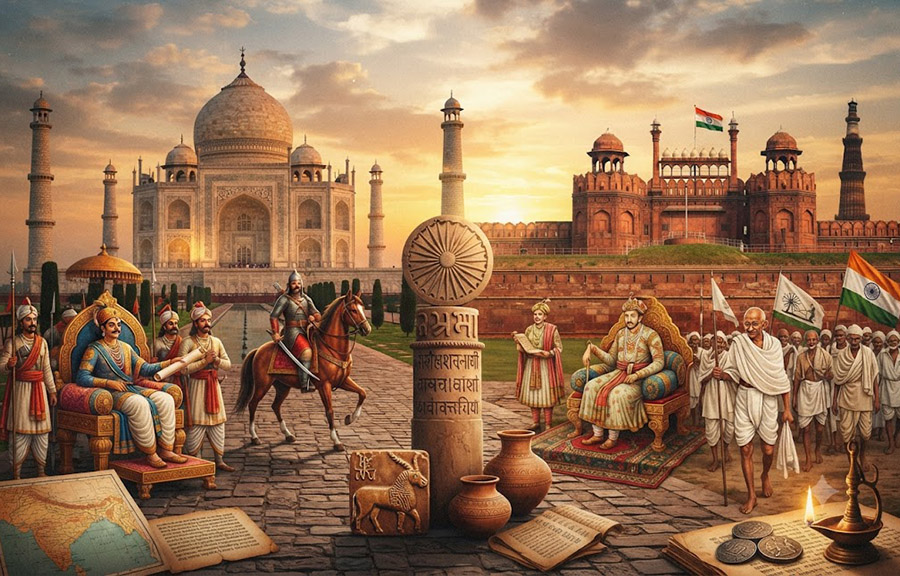 Indian history from ancient civilizations to modern India