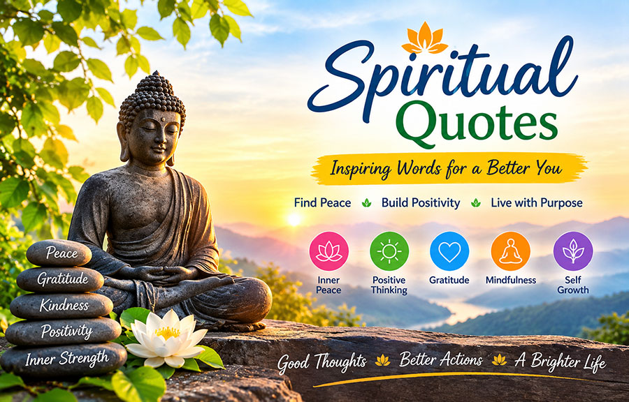 Spiritual quotes for inner peace, positive thinking and meaningful living